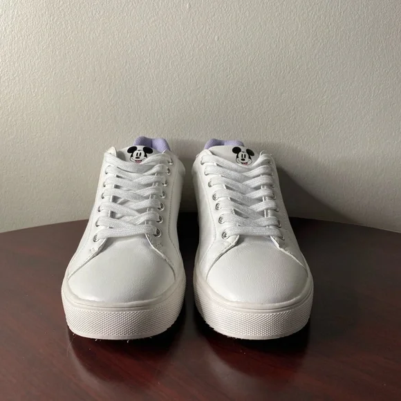 Disney Mickey Mouse ladies character court sneakers size 9 white and purple - Picture 6 of 9